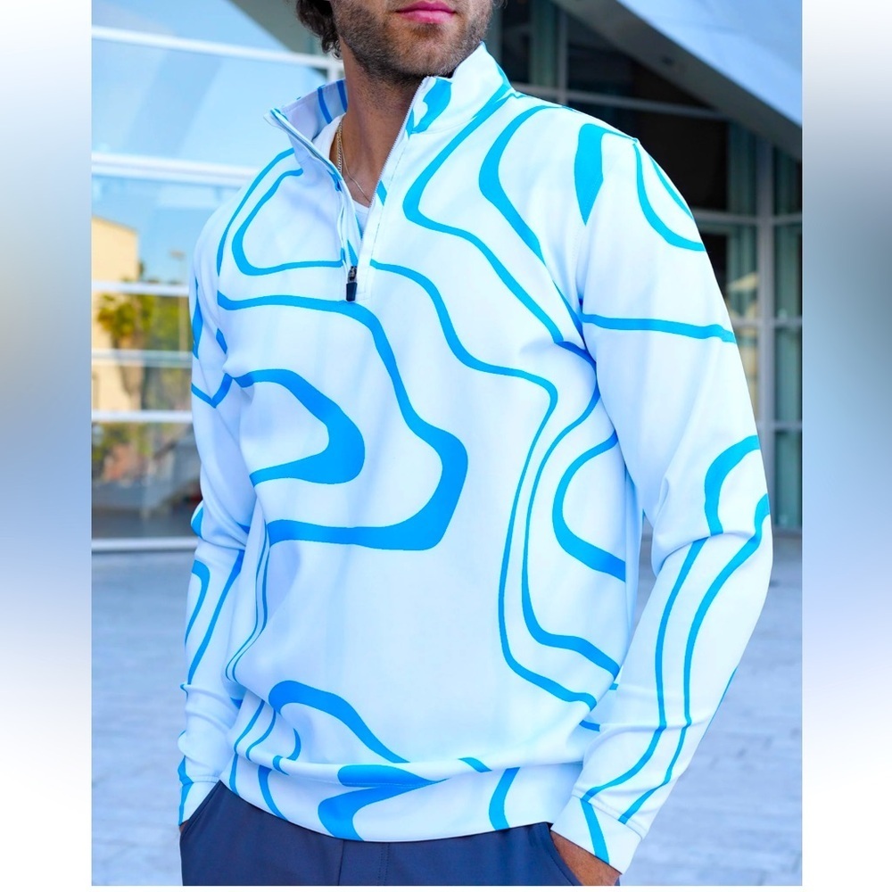 USA Palm Infinity 1/4 Zip Golf Pullover, size Small